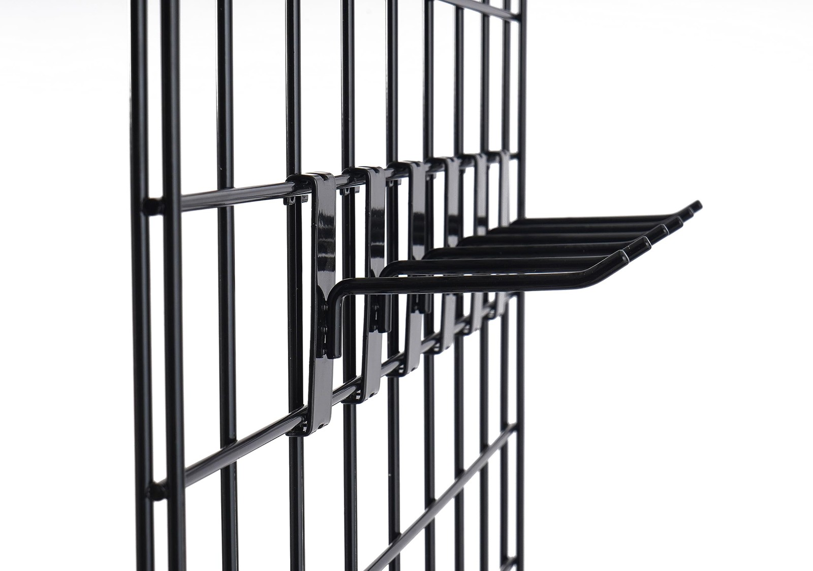 12 PCS Gridwall Peg Hooks Display Accessories Panel Organization Black 4 Inch
