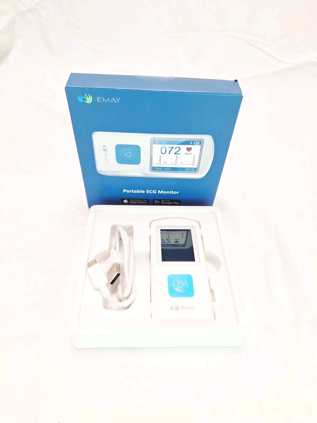 EMAY Portable ECG Monitor | Record ECG and Heart Rate | Compatible with Smartpho