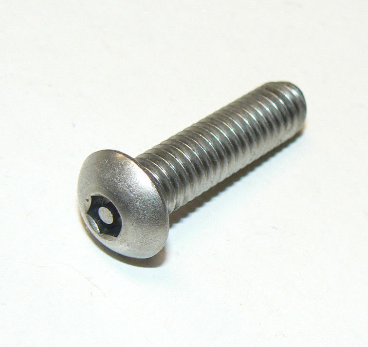 5/16"-18 X 1 1/4" Button Hd Socket-Pin Security S/S Machine Screws -Lot of 9 Pcs