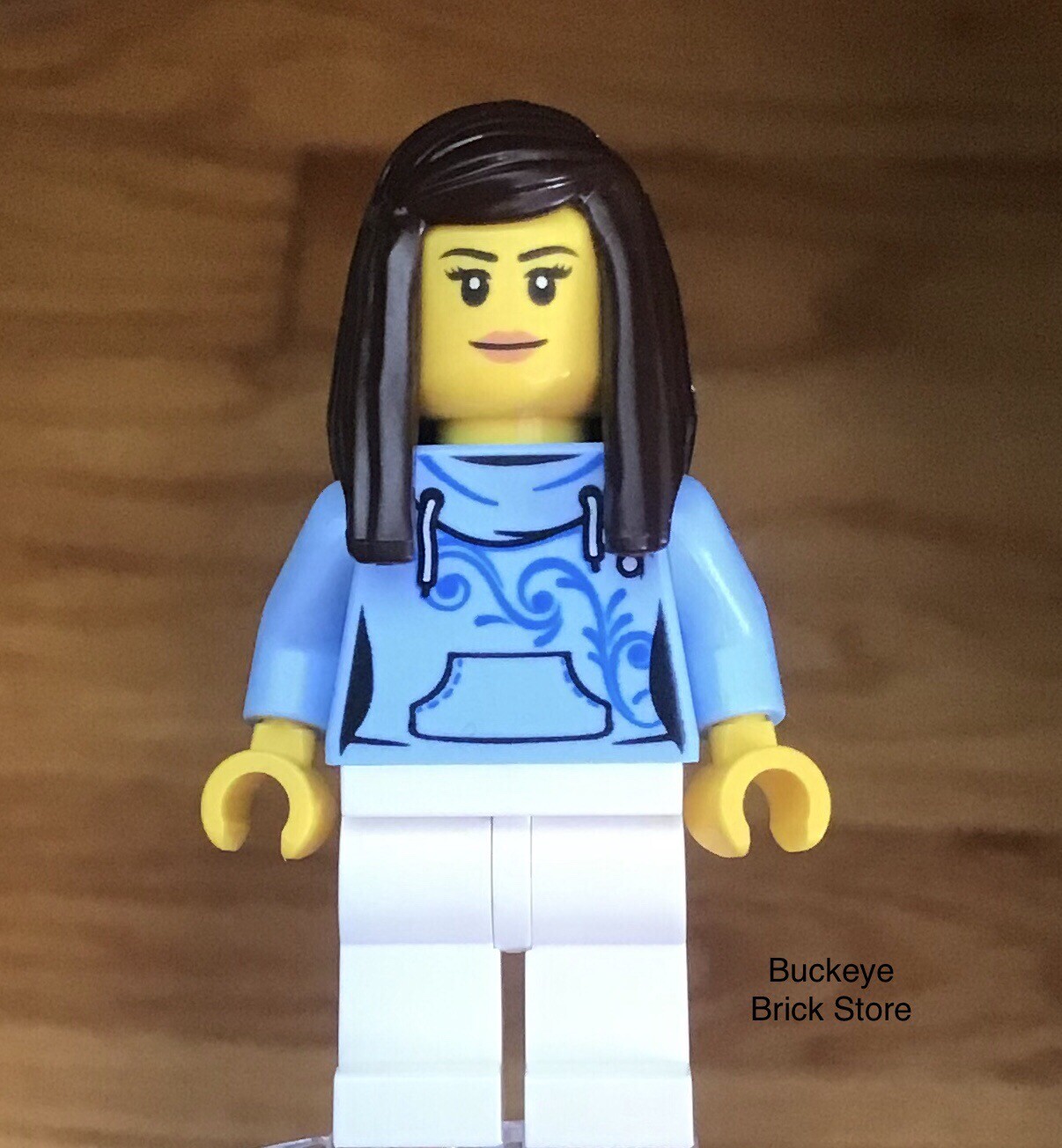 LEGO Town City Girl Female in Blue Hoodie Mom Sister Teacher Friend Student