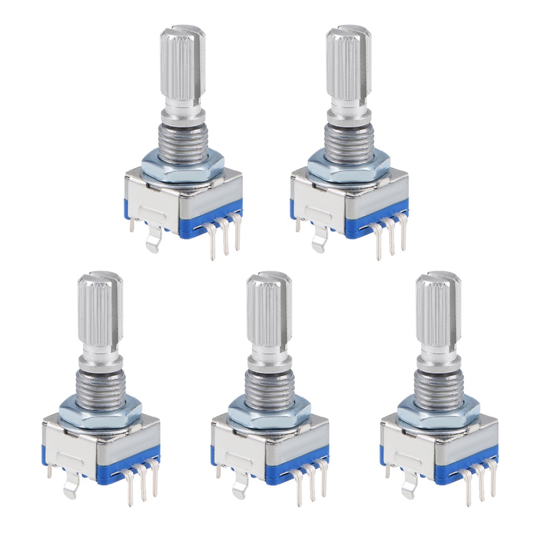 5Pcs 360 Degree Rotary Encoder Code Switch for Industry EC11 5 Pins 20mm