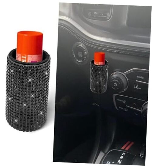 Bling Chapstick Holder for Car, Lip Balm Holder for Interior Car Black