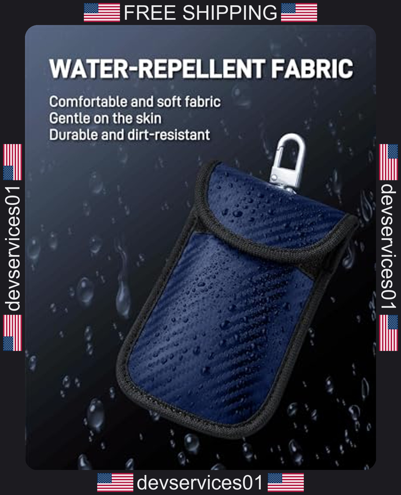 2 Pack RFID Signal Blocking Faraday Bags for Car Keys