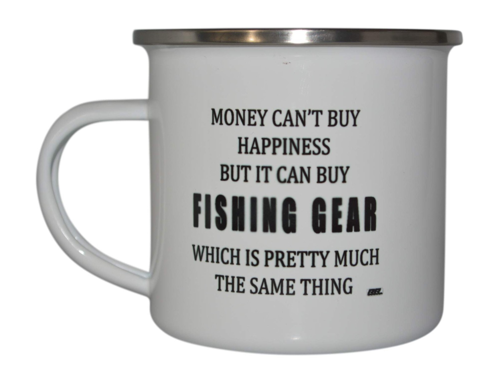 Rogue River Tactical Funny Fishing Camp Mug Enamel Camping Coffee Cup Gift Mo...