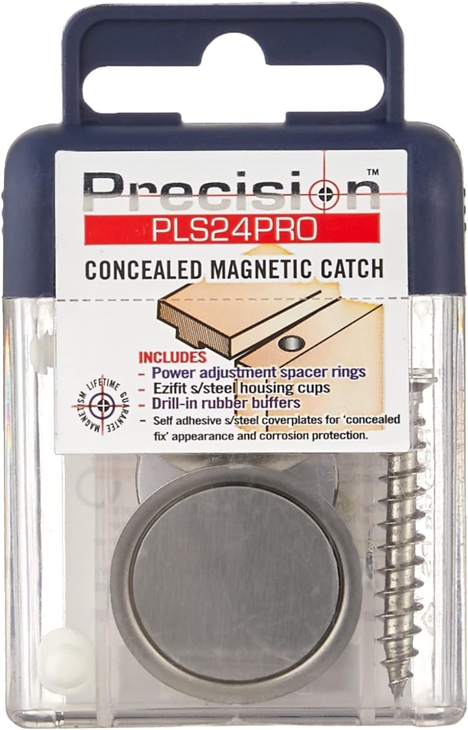 Concealed Magnetic Catch, Silver