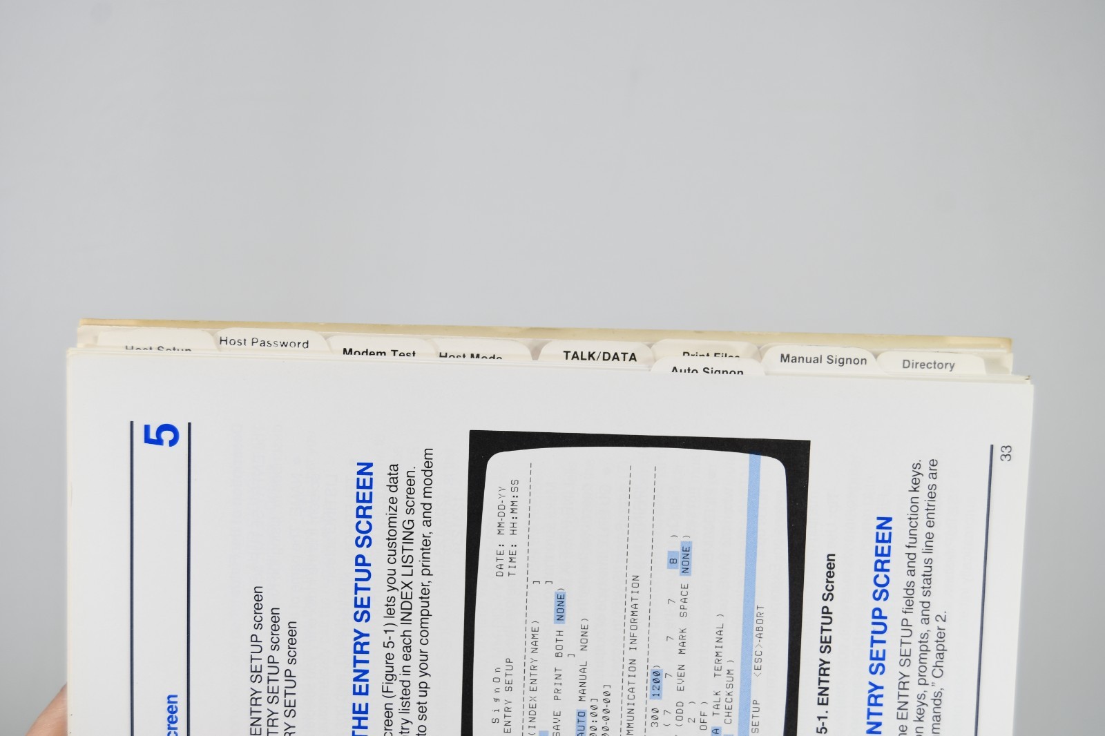 Vintage 1980s Universal Data Systems Motorola Fastalk SignOn Program Manual