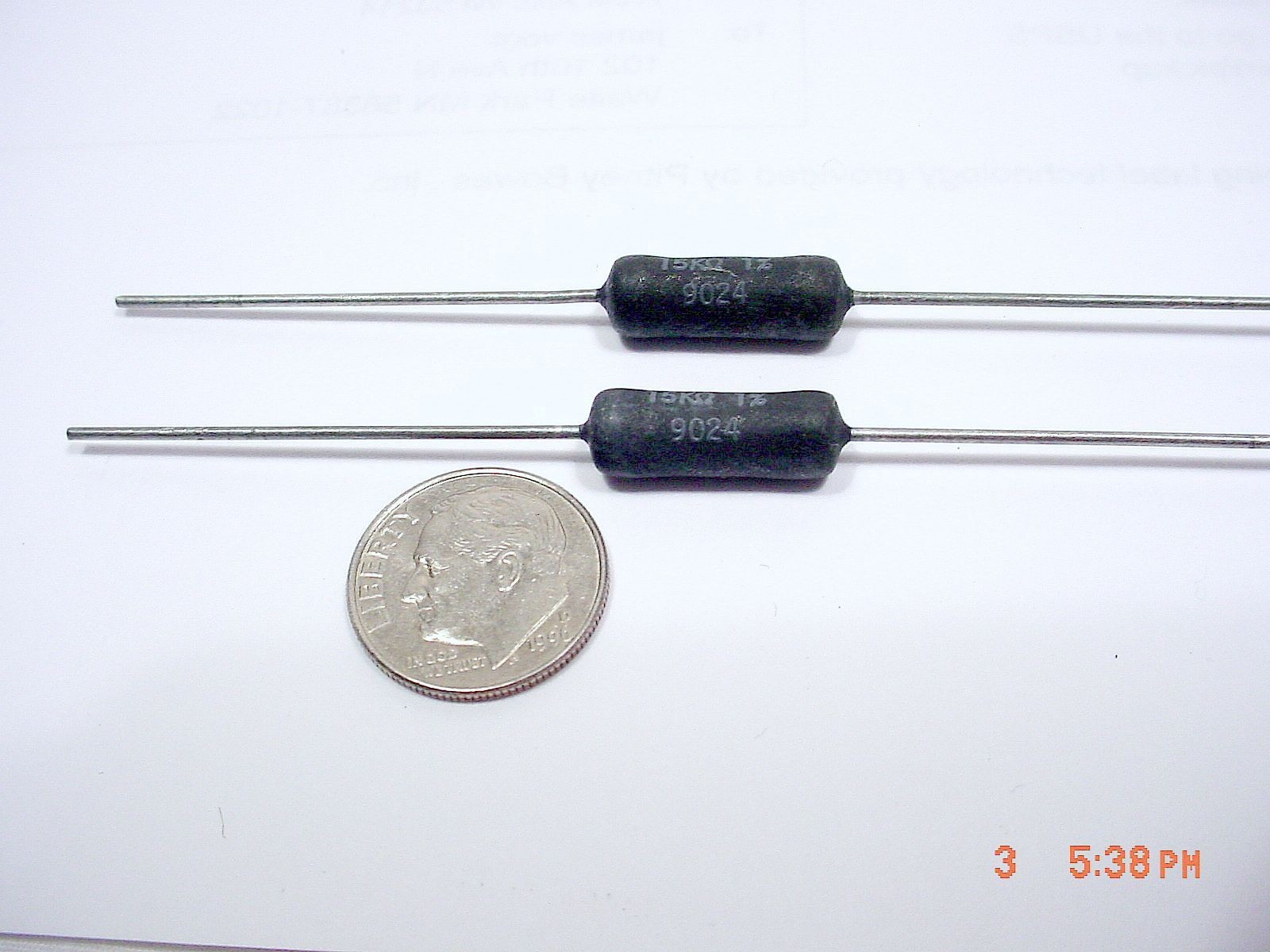 43.2 OHM 2 WATT DALE QTY-2 WIRE WOUND TUBE AMPLIFIER PRESISION RESISTOR 99 Cents