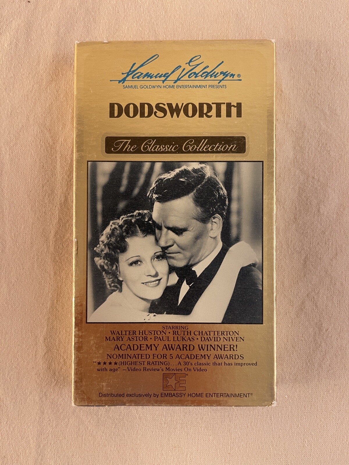 Dodsworth - VHS - Classic Collection - 1936 - Vintage 1985 - Excellent Cond - V0