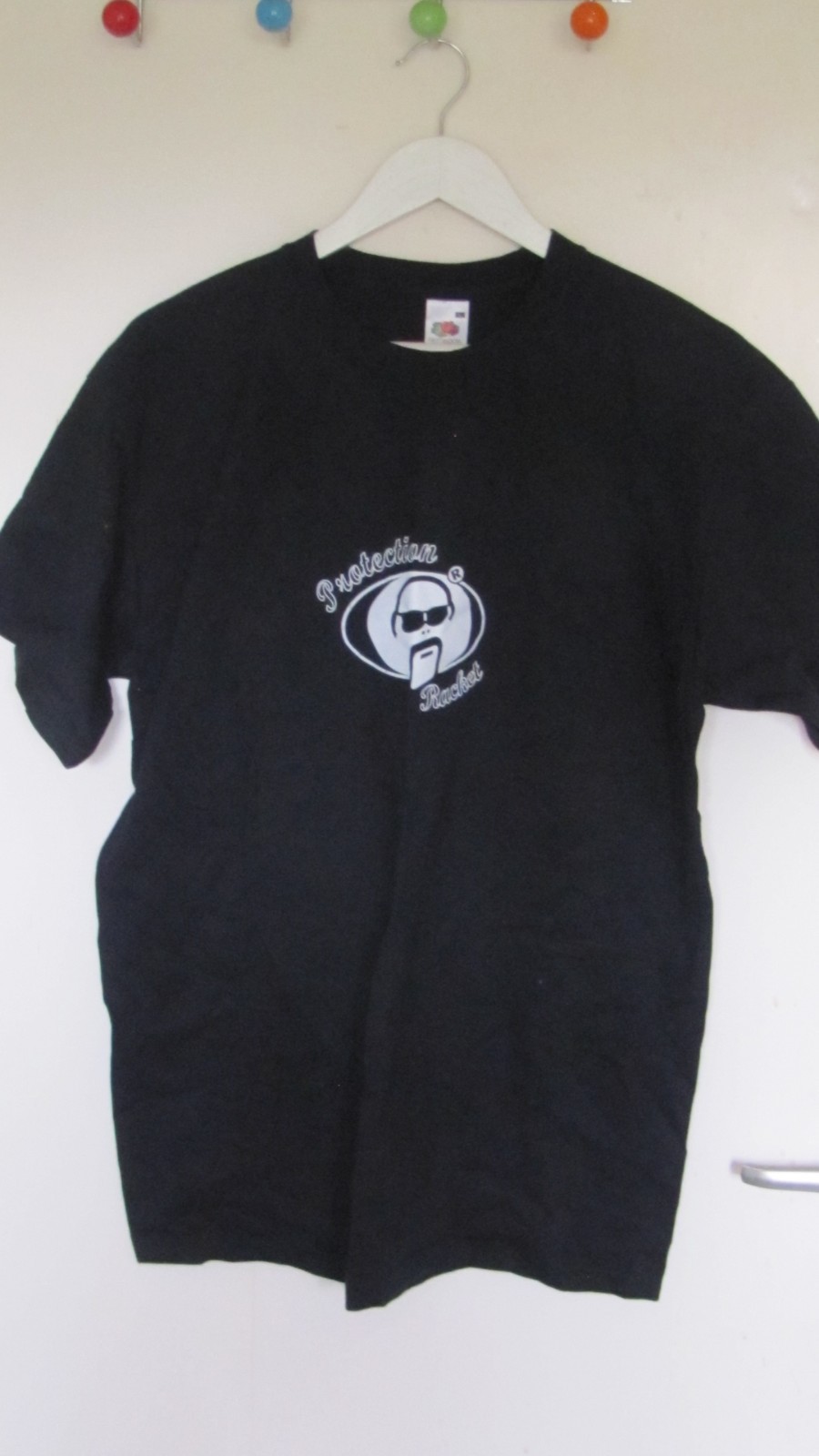 Pro-Racket T-Shirt, Retro, Large, Fruit of the Loom, New, Black, Cotton