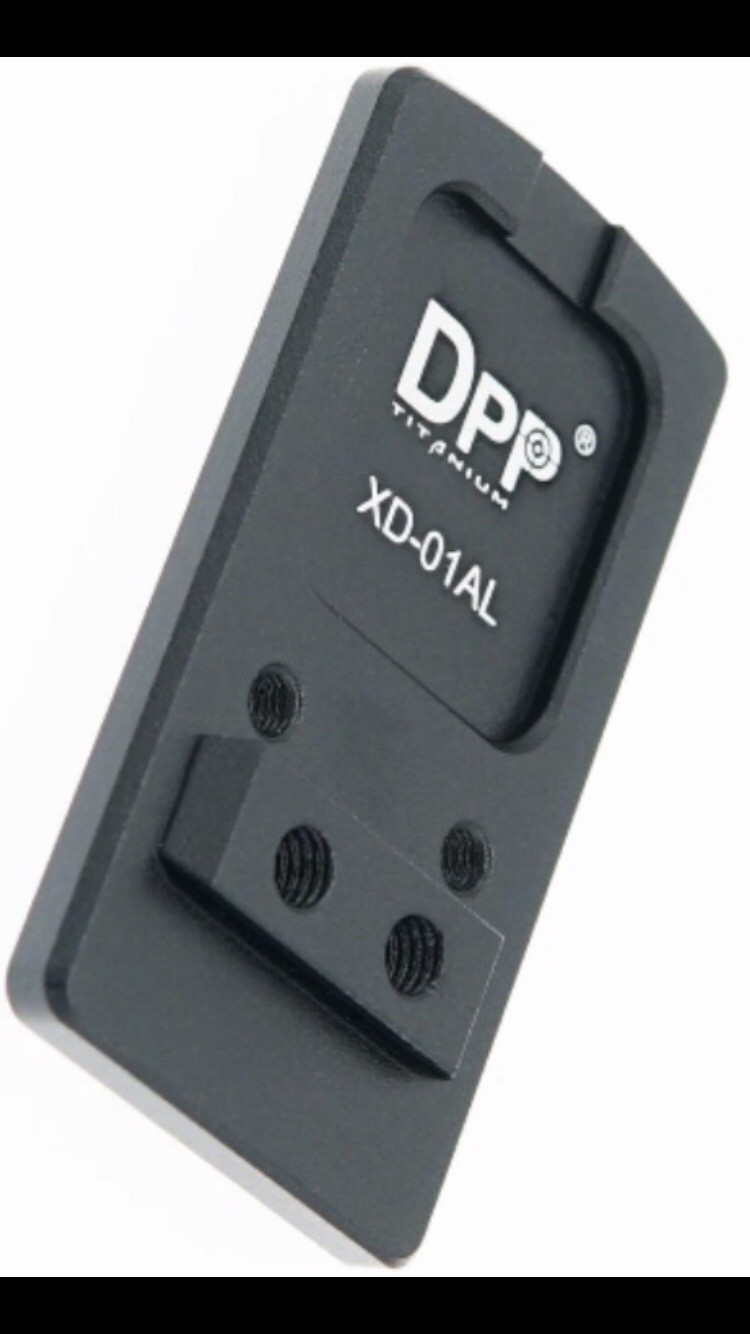 Dpp Titanium Rear Sight Mounting Plate/Adapter Compatible Springfield Xd-01AL