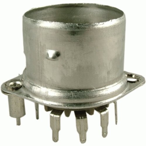 Socket - 9 Pin Crimped with Shield Base Micalex PC Mount