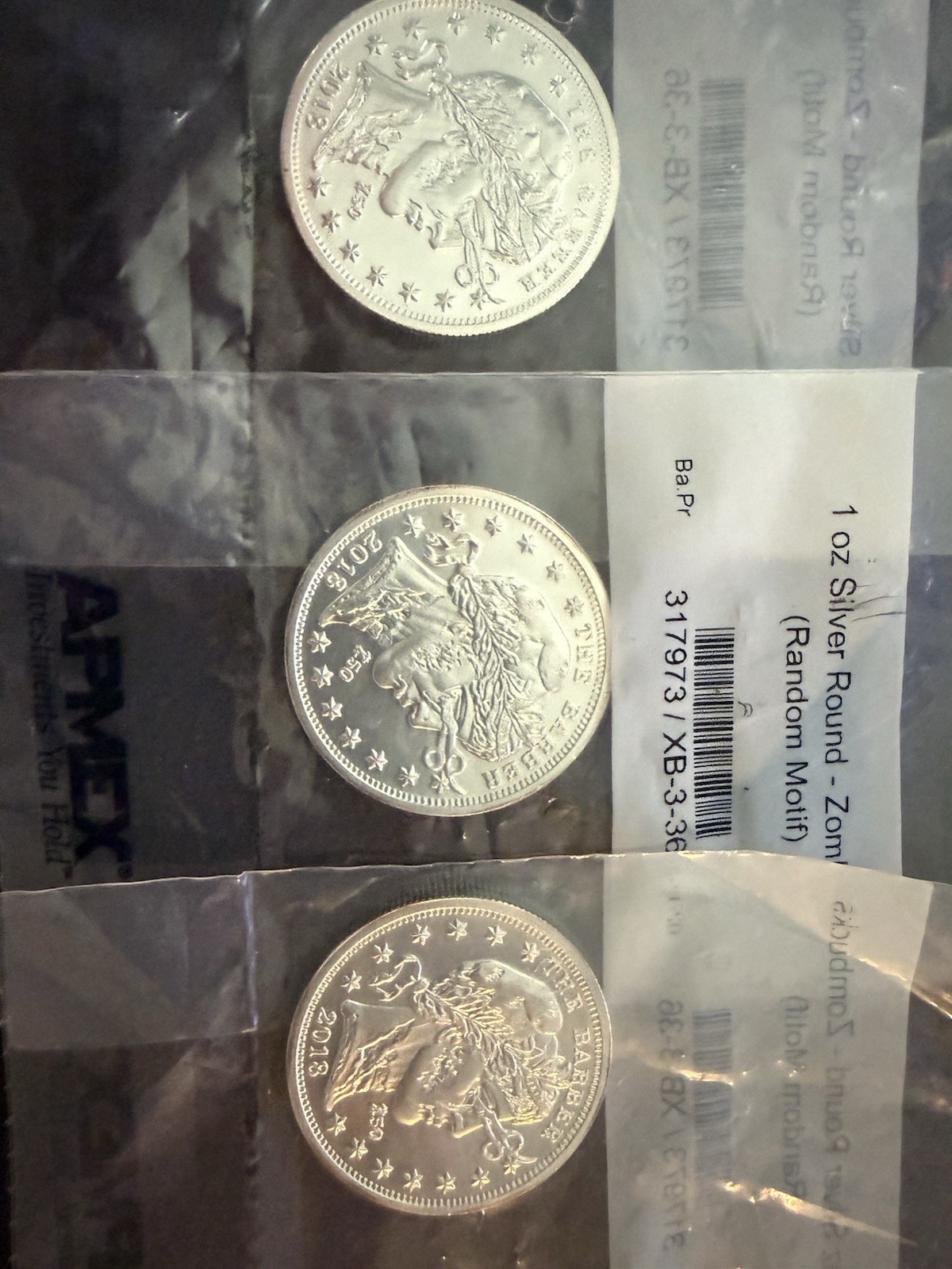 1 Oz Silver Coin .999 Zombucks The Barber 2018 APMEX Sealed