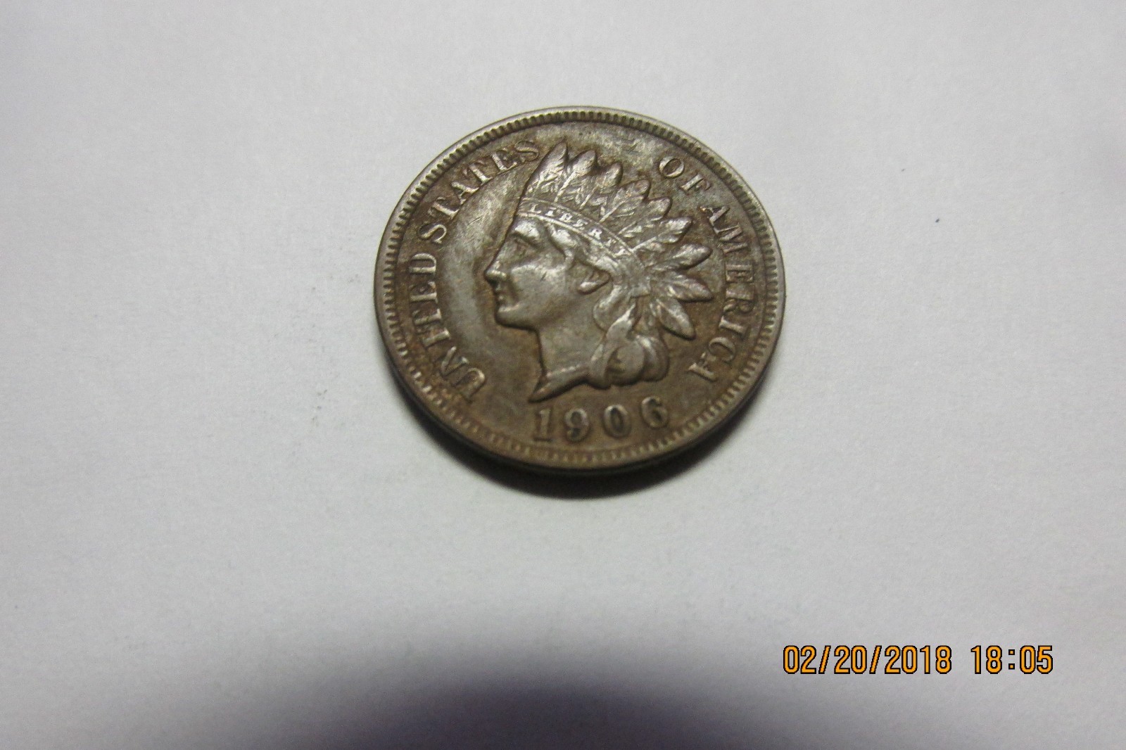 1906 INDIAN HEAD CENT - With FULL LIBERTY - XF EXTRA FINE FREE SHIPPING I-30