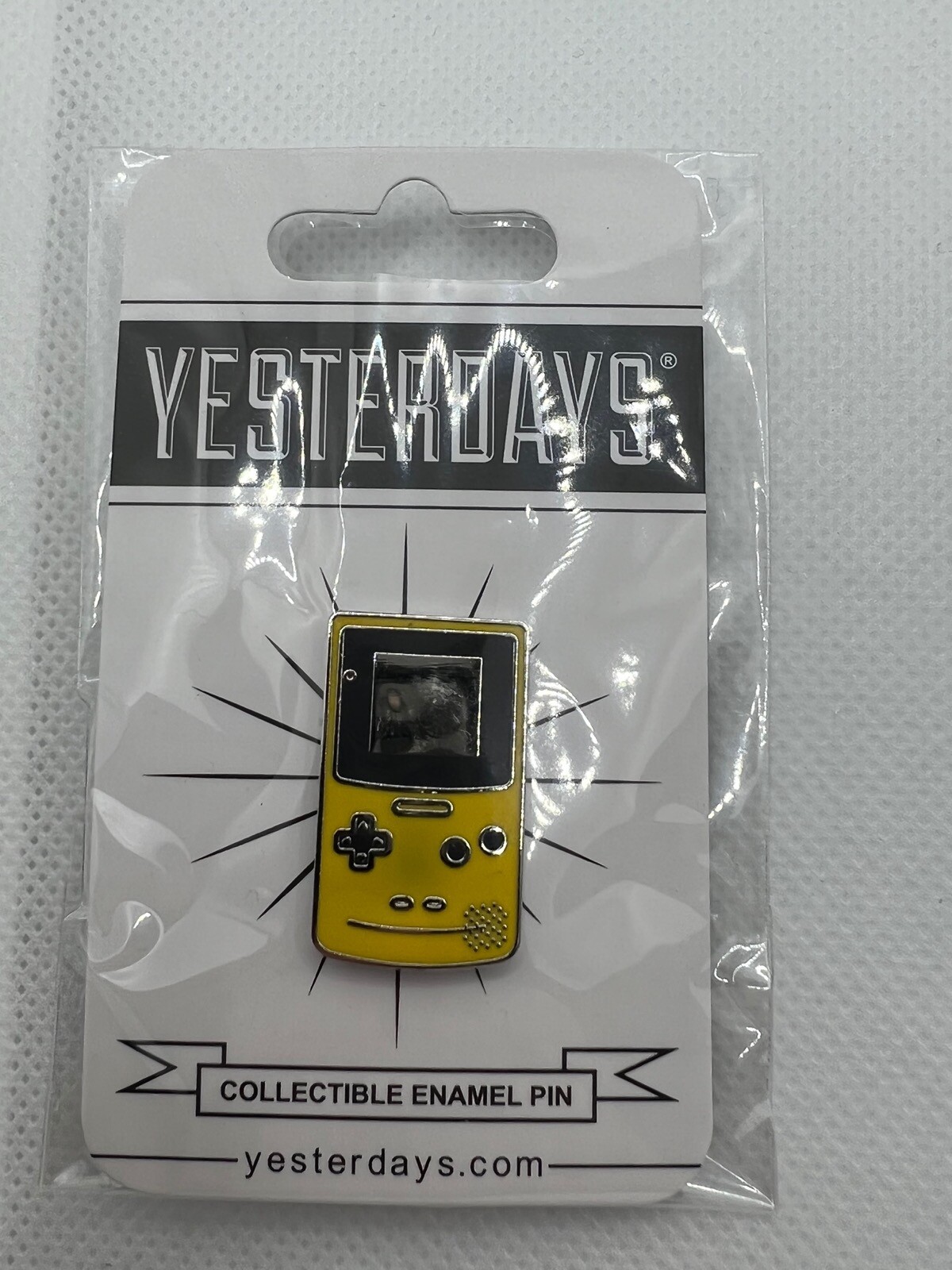 SDCC 2022 EXCLUSIVE Yesterdays GameBoy Color Yellow LE Enamel Pin