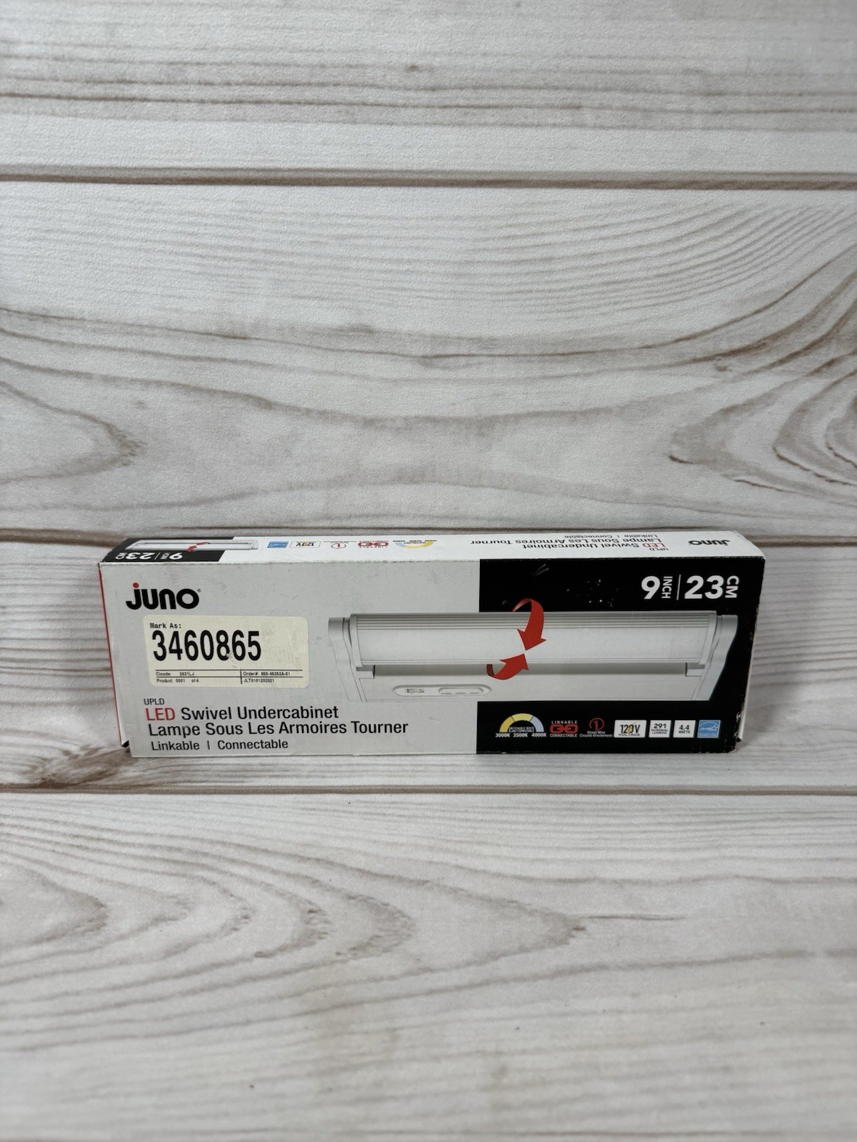 Under Cabinet Swivel LED Light Juno 2621LJ 9" Hardwired