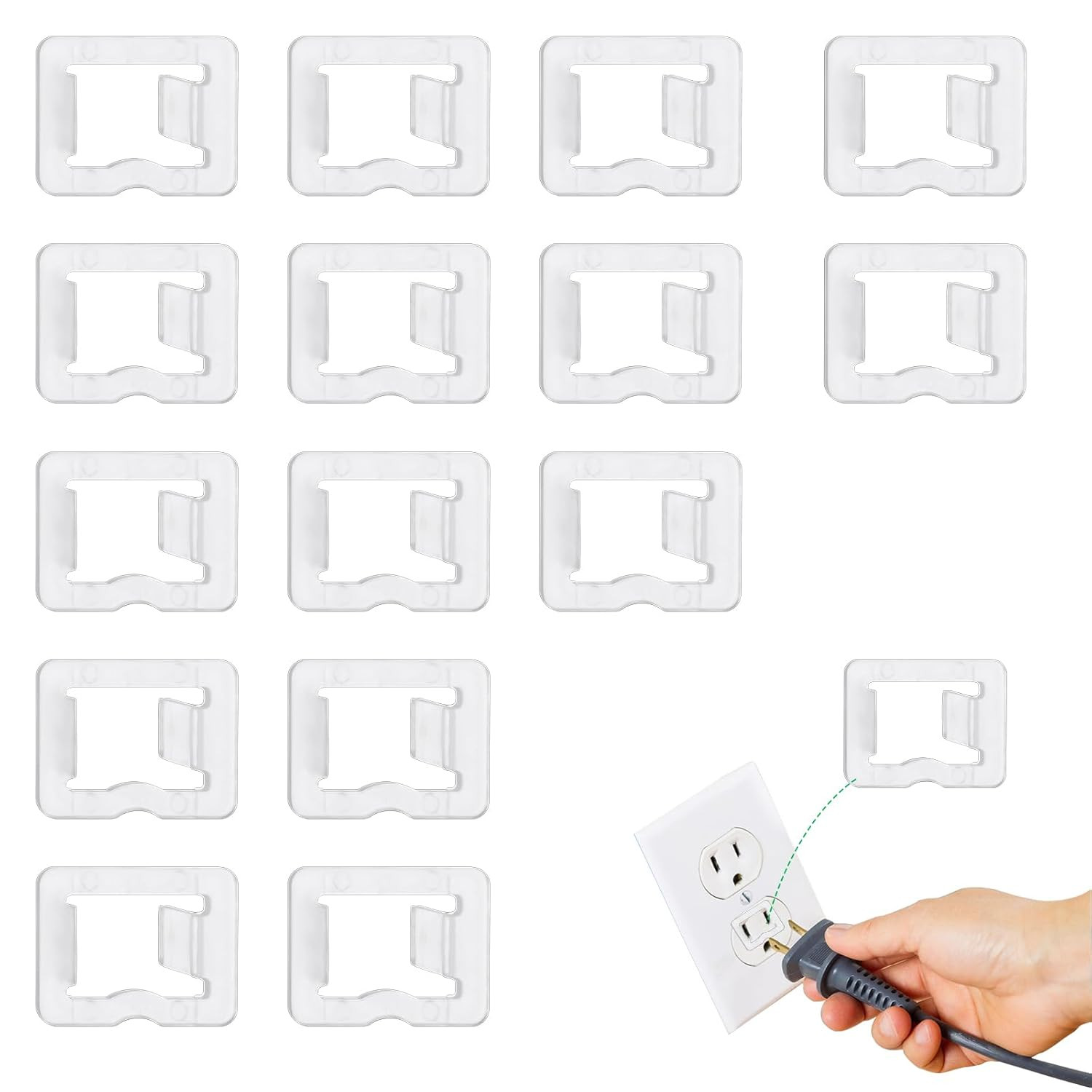 15 Pack Snug Outlet Plug Fixers Prevent Loose Wall Sockets Falling Out Secure Fi