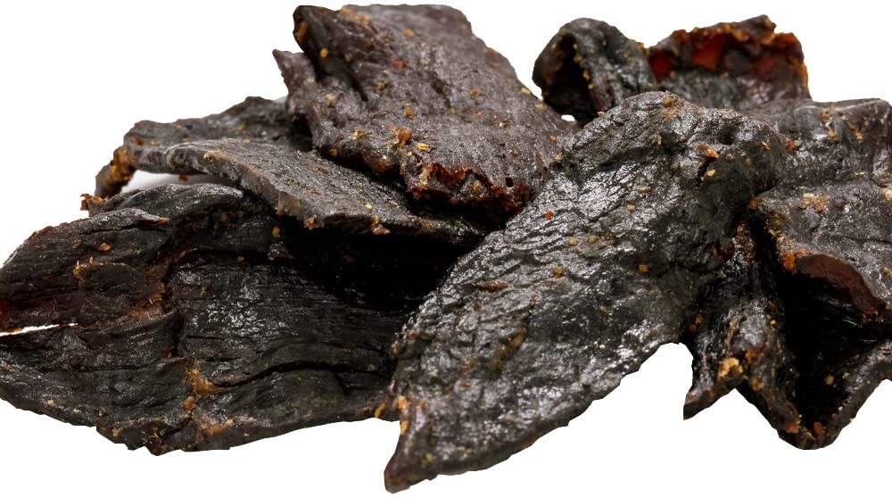 16oz Premium Black Pepper Beef Jerky Pieces (smoked beef jerky in random size...
