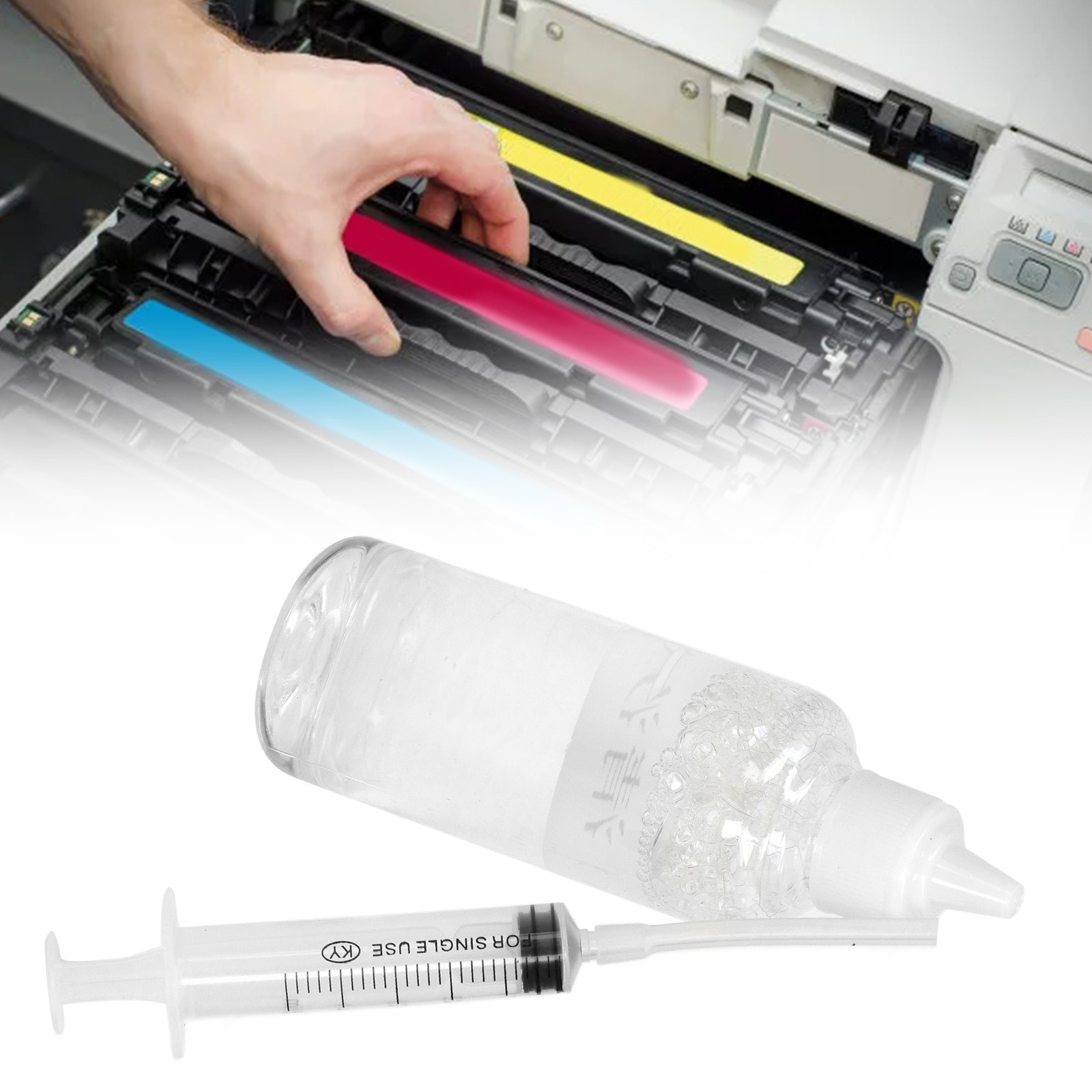 Ink Cleaning Solution Strong Dissolve Nozzle Dye Cleaning Fluid With Syringe