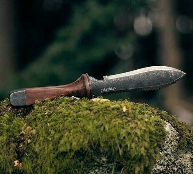 Barebones Hori Hori Garden Fixed Knife 6.25" 4Cr13MoV Steel Blade Walnut Handle