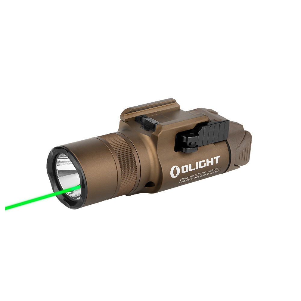 Olight Baldr Pro R Tactical Gun Flashlight Rail Mount Green Pistol Laser New Tan