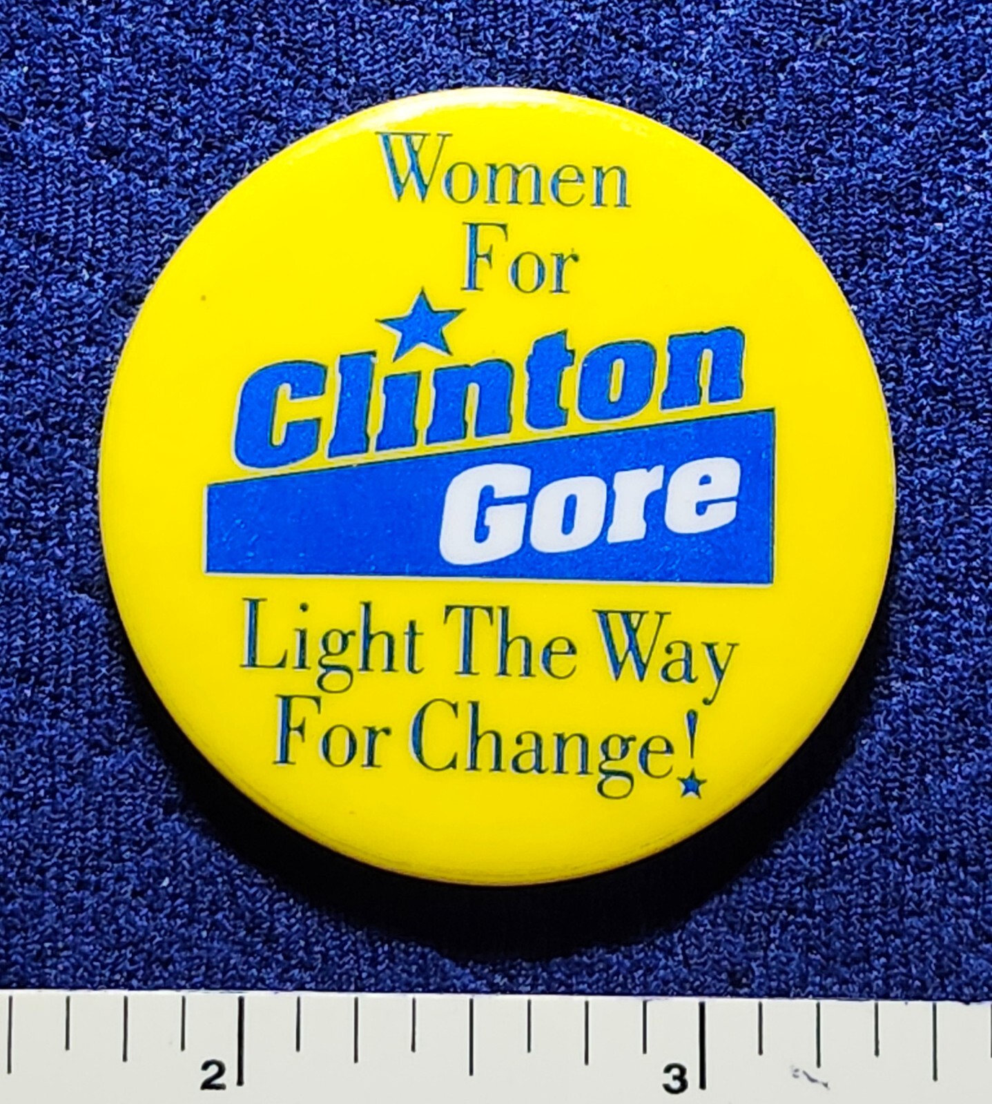 WOMEN LIGHT WAY CHANGE FOR 1992 BILL CLINTON GORE (D) POLITICAL PINBACK BUTTON