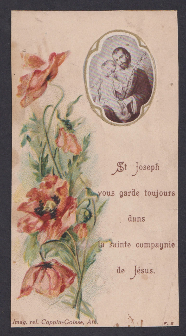 Holy card antique de San Jose santino image pieuses estampa