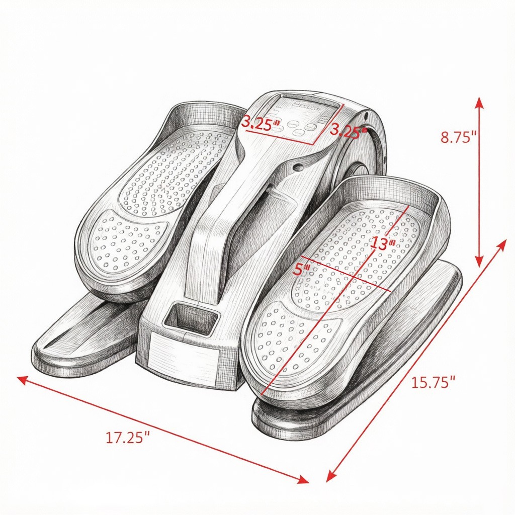 Under Desk Elliptical Machine Portable Electric Leg Exerciser with Remote& LCD