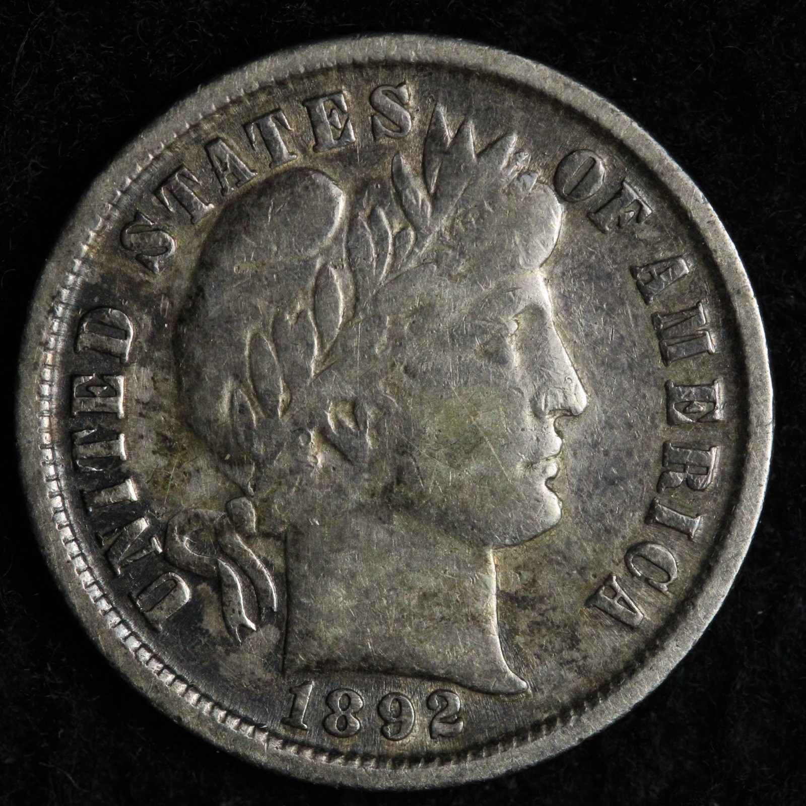 1892 Barber Silver Dime XF E233 GSAW