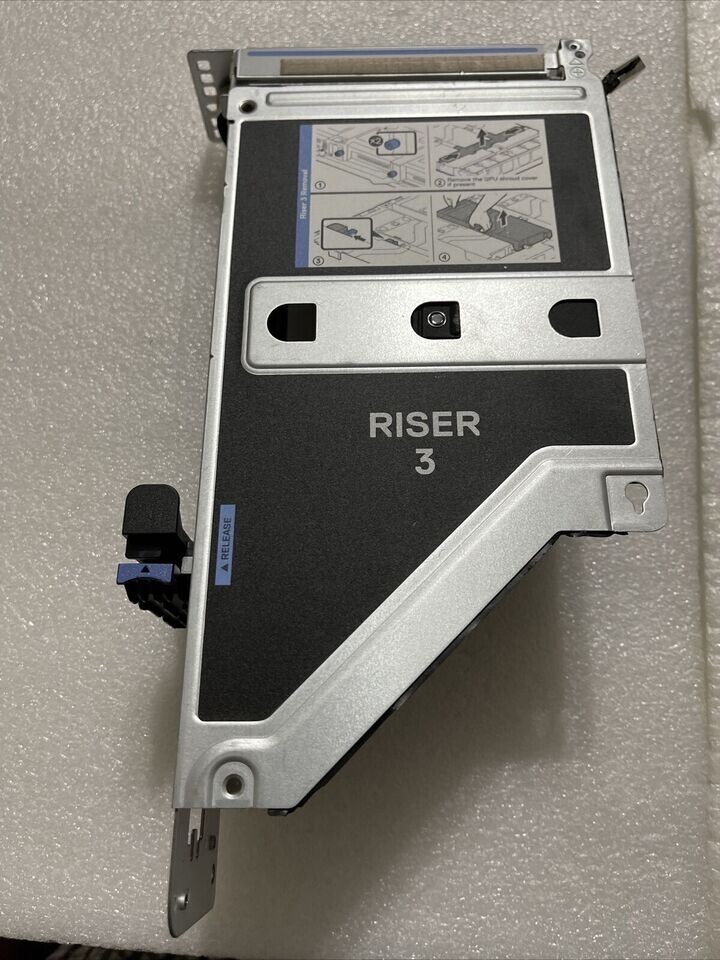 Dell R750/R7525 Riser 3B 2x8 FH With Bracket 5W43G 05W43G 8N114 H1 K3