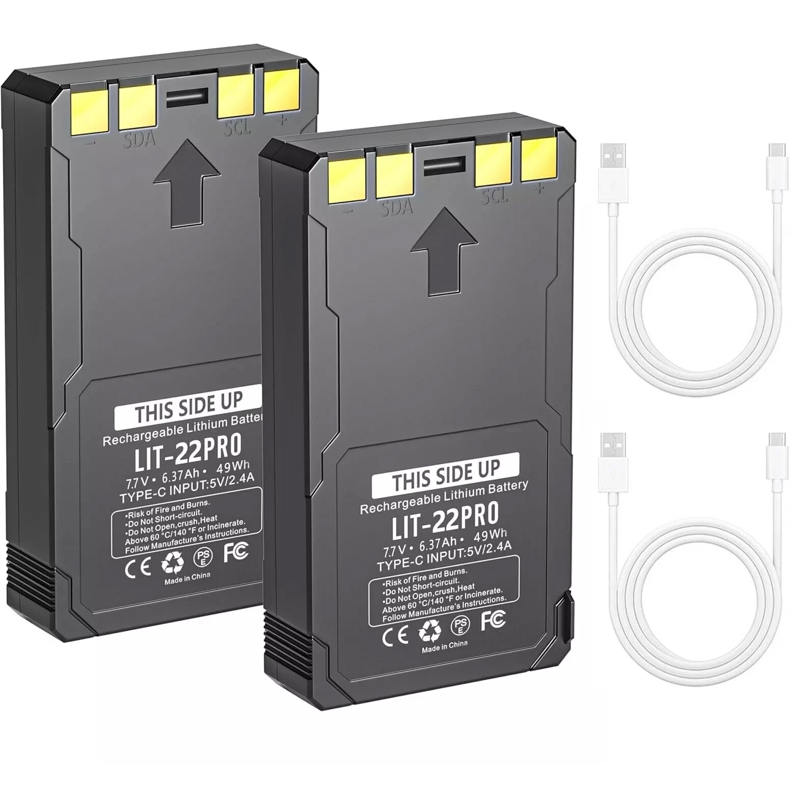 2-Pack Rechargeable LIT-22 Battery Compatible For Trail Camera Flex-M Flex G-36