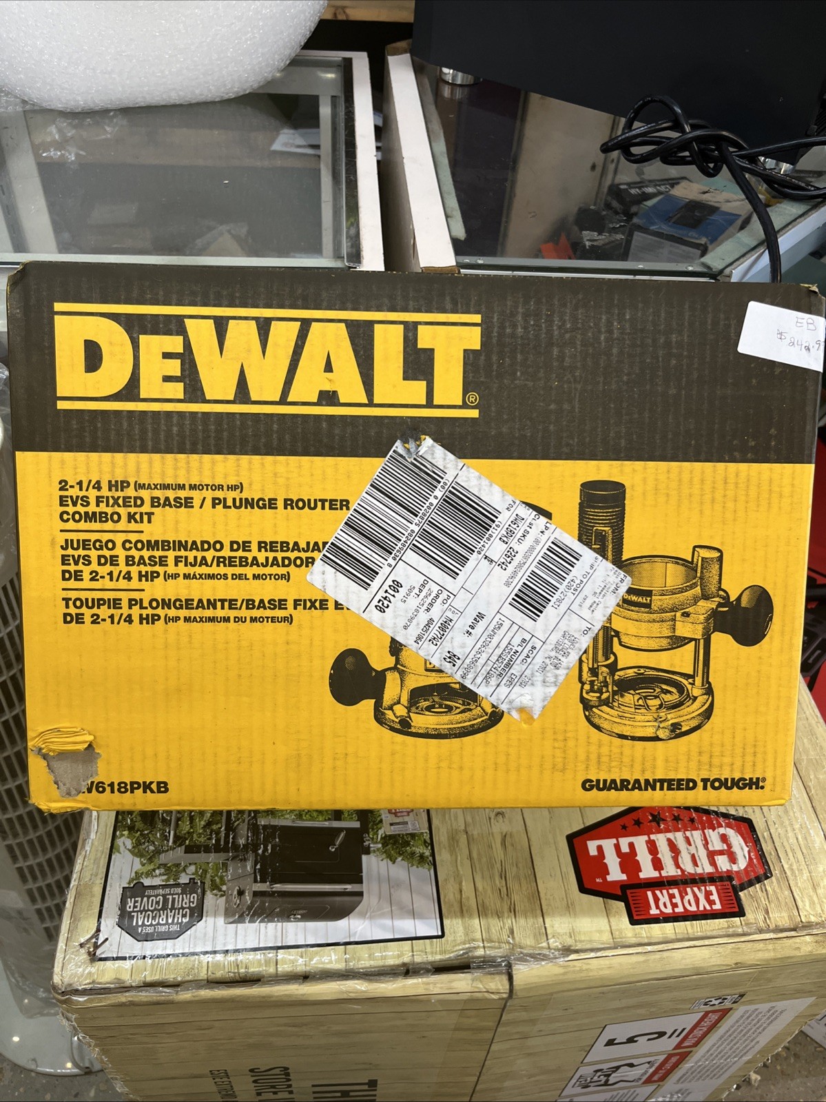 DEWALT Fixed Base Router/Plunge Router 12-Amp 2-1/4 HP 24000 RPM w/ Carry Bag