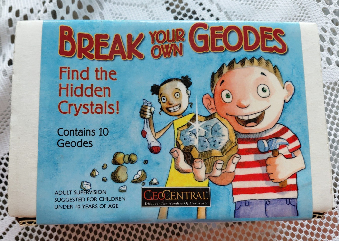 Geode Crystal Kit 10 Break Open Geodes STEM Science Toy for Kids Sealed NEW