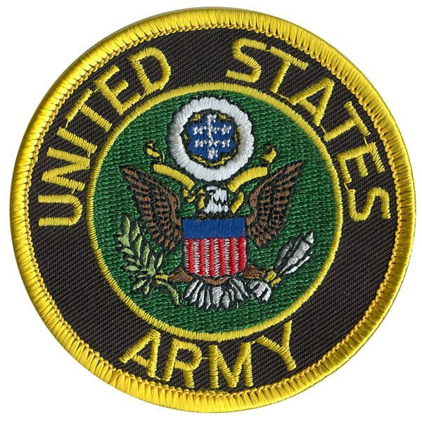 black gold green US ARMY PATCH embroidered iron on  USA mens kids boys costume