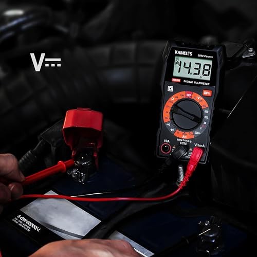 Digital Multimeter with Case, DC AC Voltmeter, Ohm Volt Amp Test Meter KM100