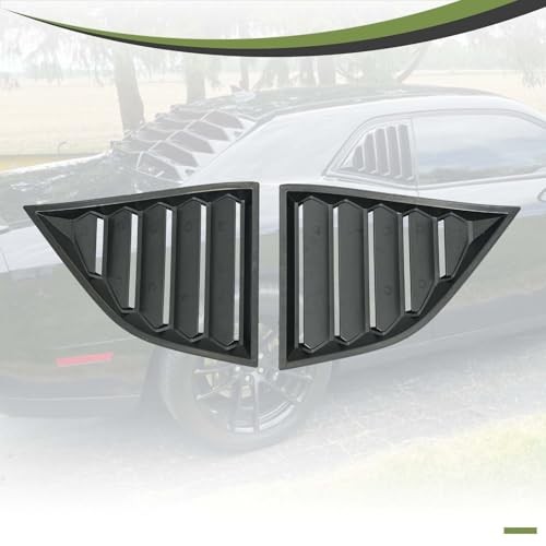 Classic Quarter Window Louvers Compatible with Side Window Louvers Gloss Black