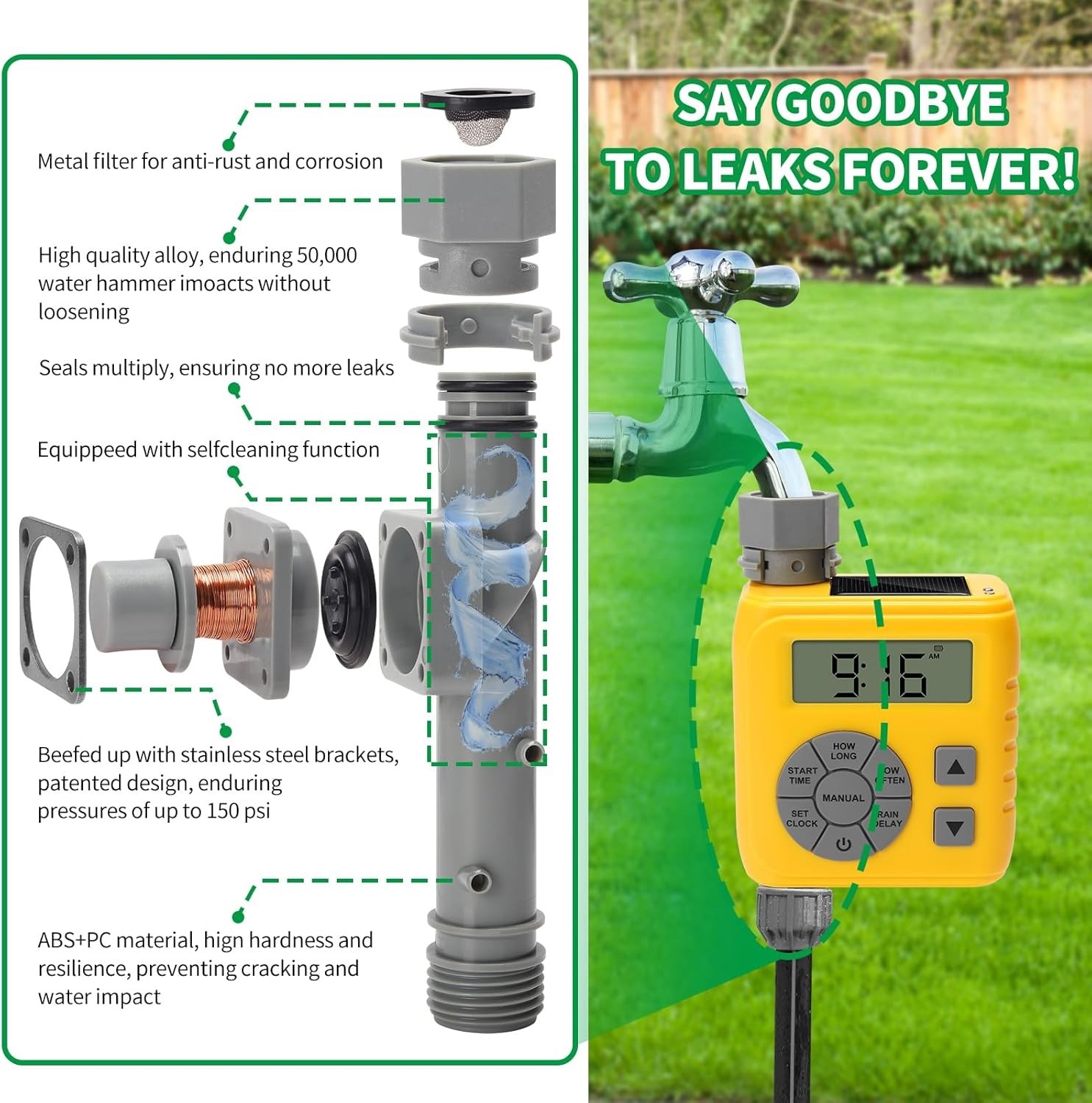 Programmable Water Timer for Outdoor Garden Hose Sprinkler Timer