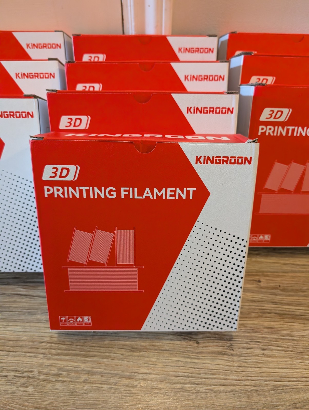 Kingroon 3D Printer Filament, PLA Basic, Variety Pack, 1.75mm, 10 Pack 1kg Rolls