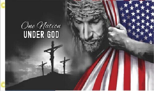 One Nation Under God Cross 50" x 60" Fleece Blanket Throw Brand New