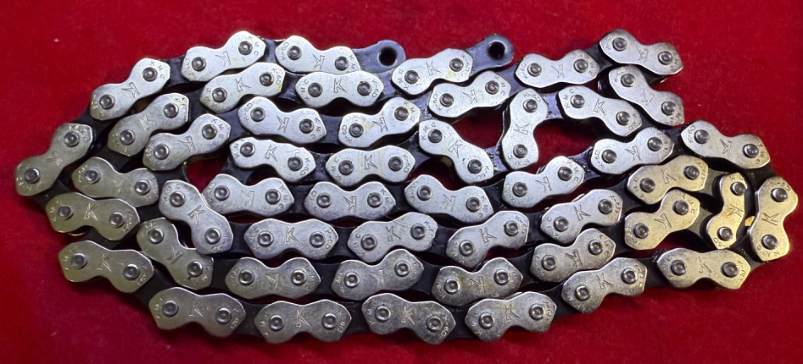 KMC K-6D Wide Single Speed or Track Chain - Silver and Black - 99 links - New