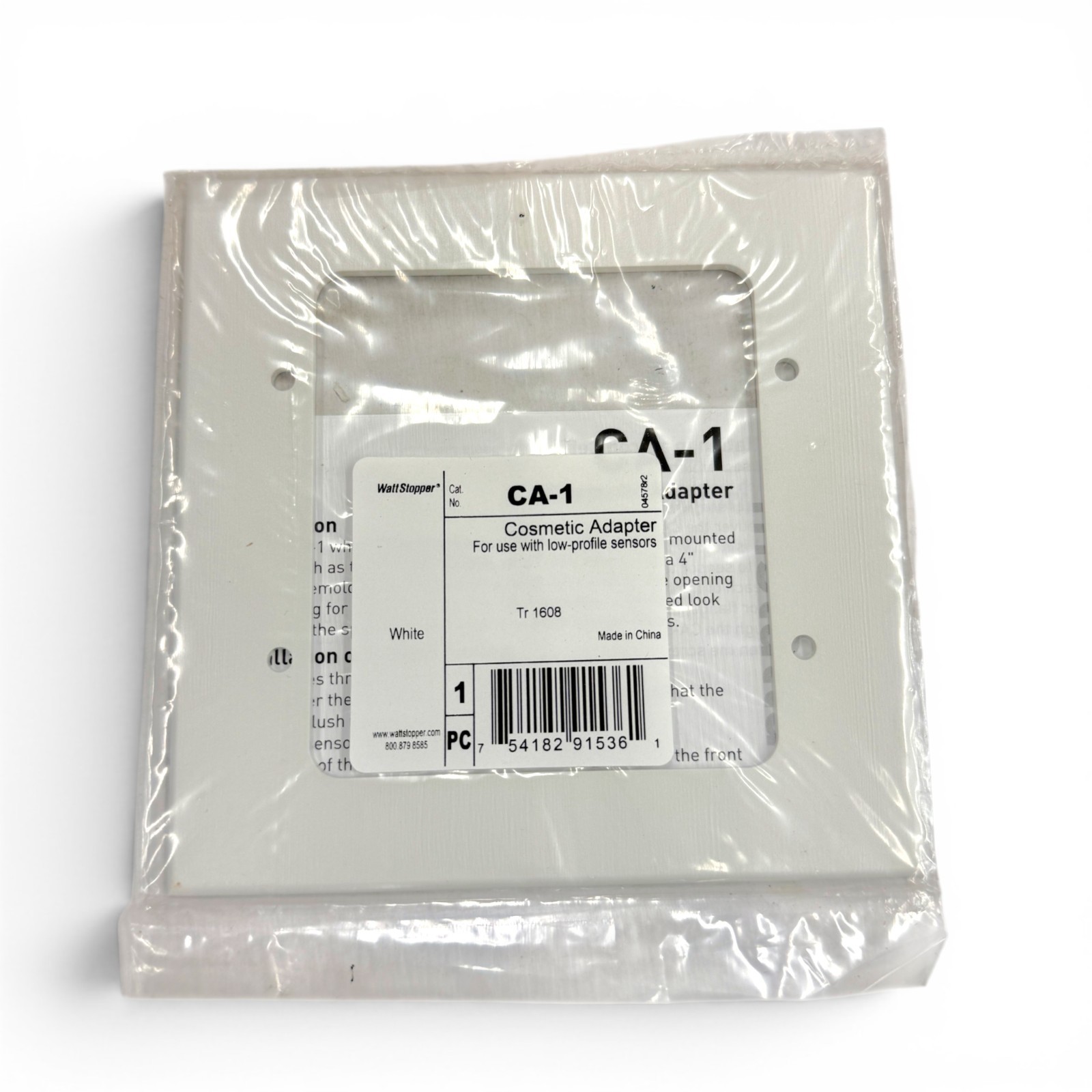 WattStopper CA-1 Cosmetic Adapter Mounting Plate for Occupancy Sensor - New