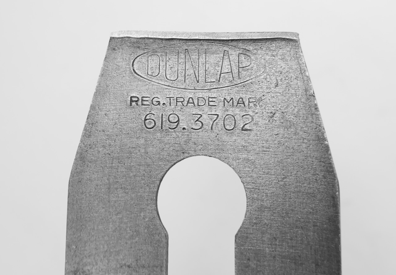 2"  Dunlap (Oval Logo) No. 619.3702 Reg. Trademark Wood Plane Cutter / Part MTT