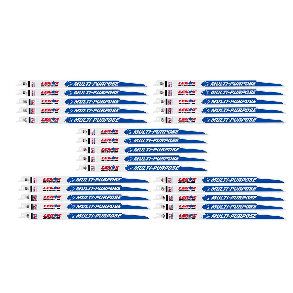 LENOX General Purpose Reciprocating Saw Bi-Metal, 12-Inch, 10/14 Tpi, 25/Pk