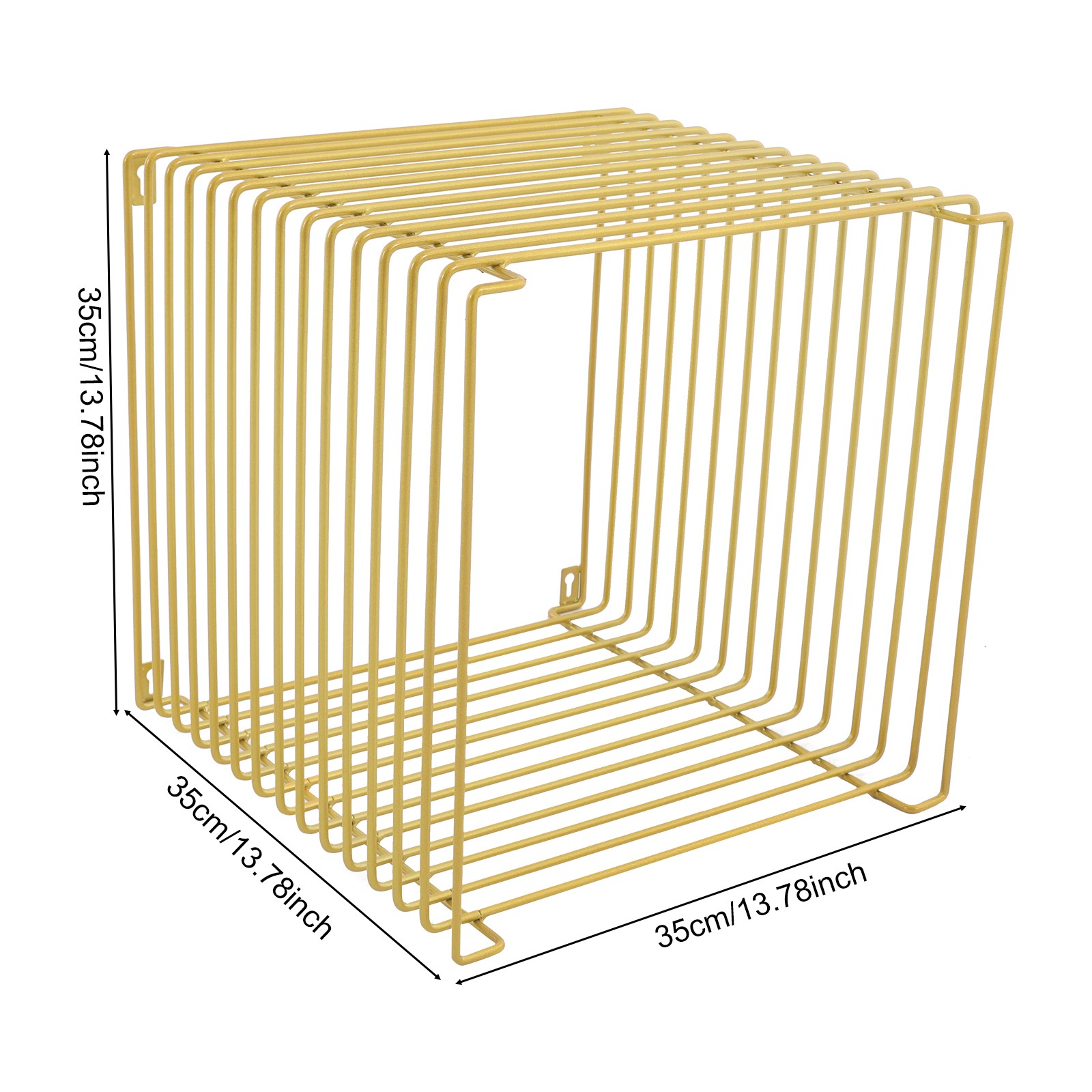 Iron Multi-Purpose Square Side Table Side Table Square Cage End Table
