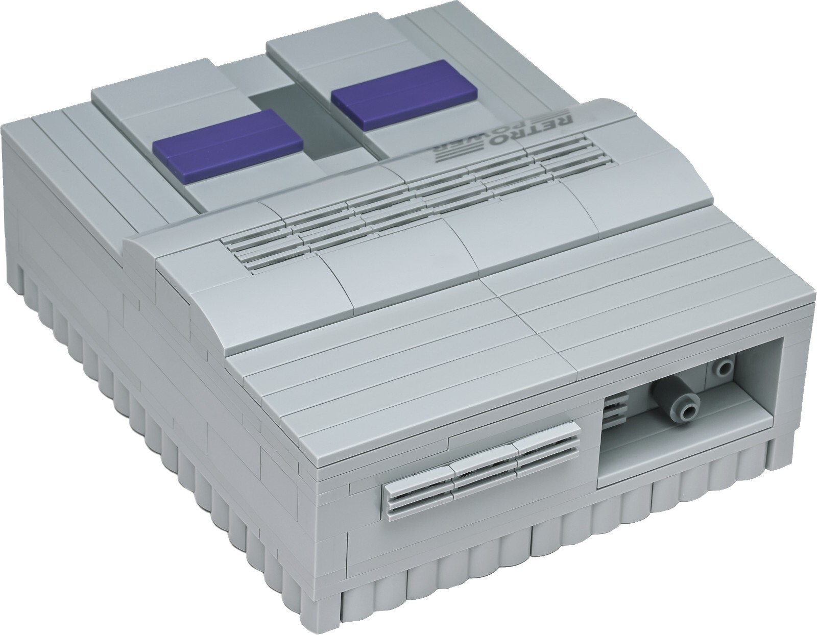 SNES Lego-Compatible Raspberry Pi Case (209 Bricks) + 2 Controllers
