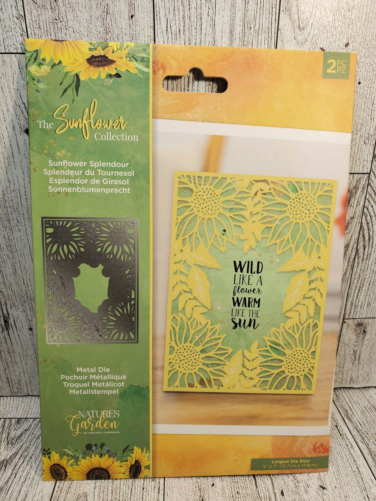CS2 Crafters Companion Sunflower Collection Splendour Metal Die Background New