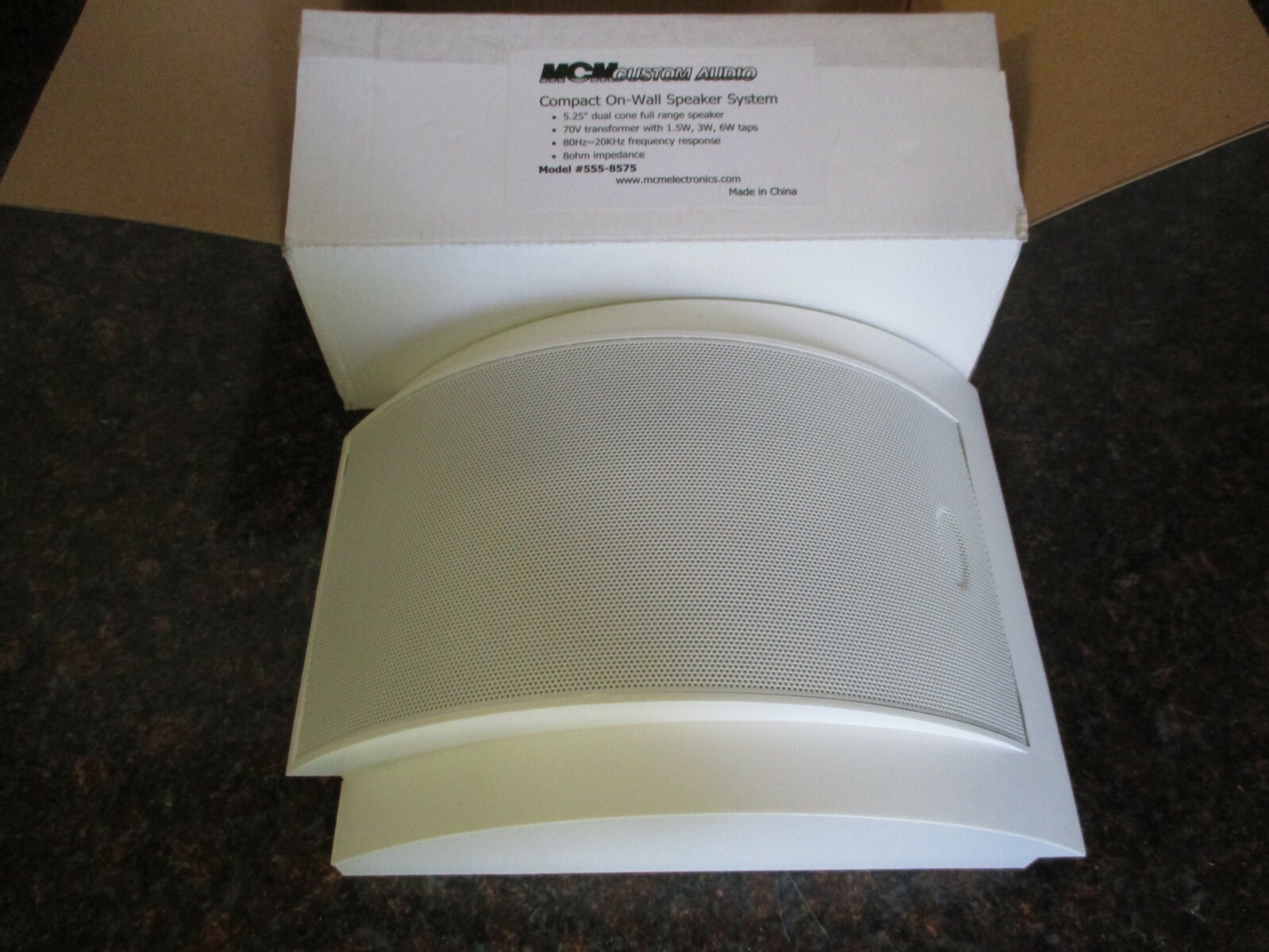 MCM Custom Audio #555-8575 Wall Hanging Speaker 8ohm/70V Compatible SHIPS FREE