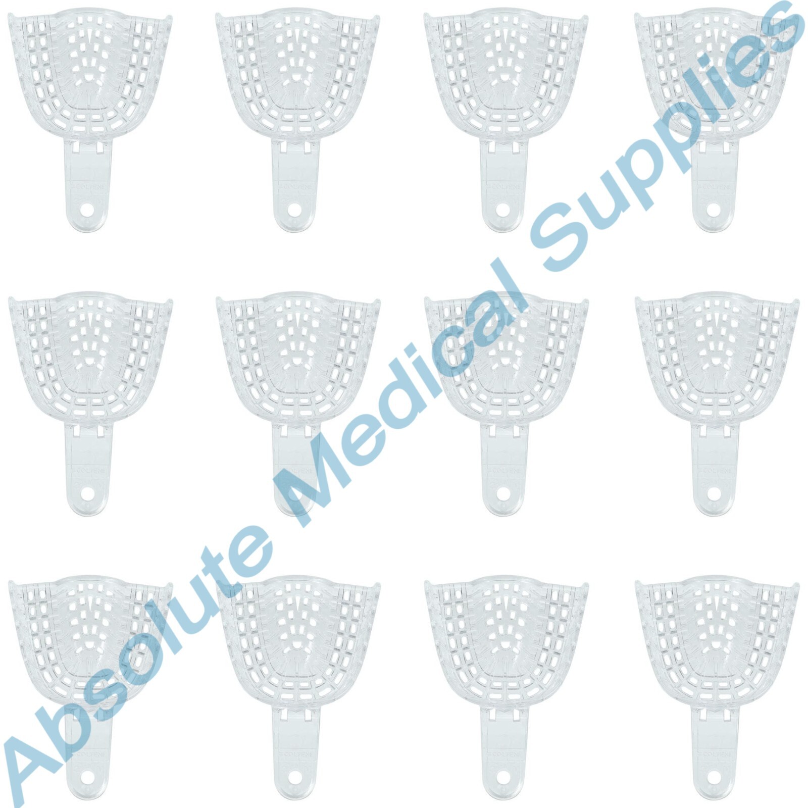 *12-Piece* Coltene President Impression Tray Size-3 Upper Full Arch-Medium C6903