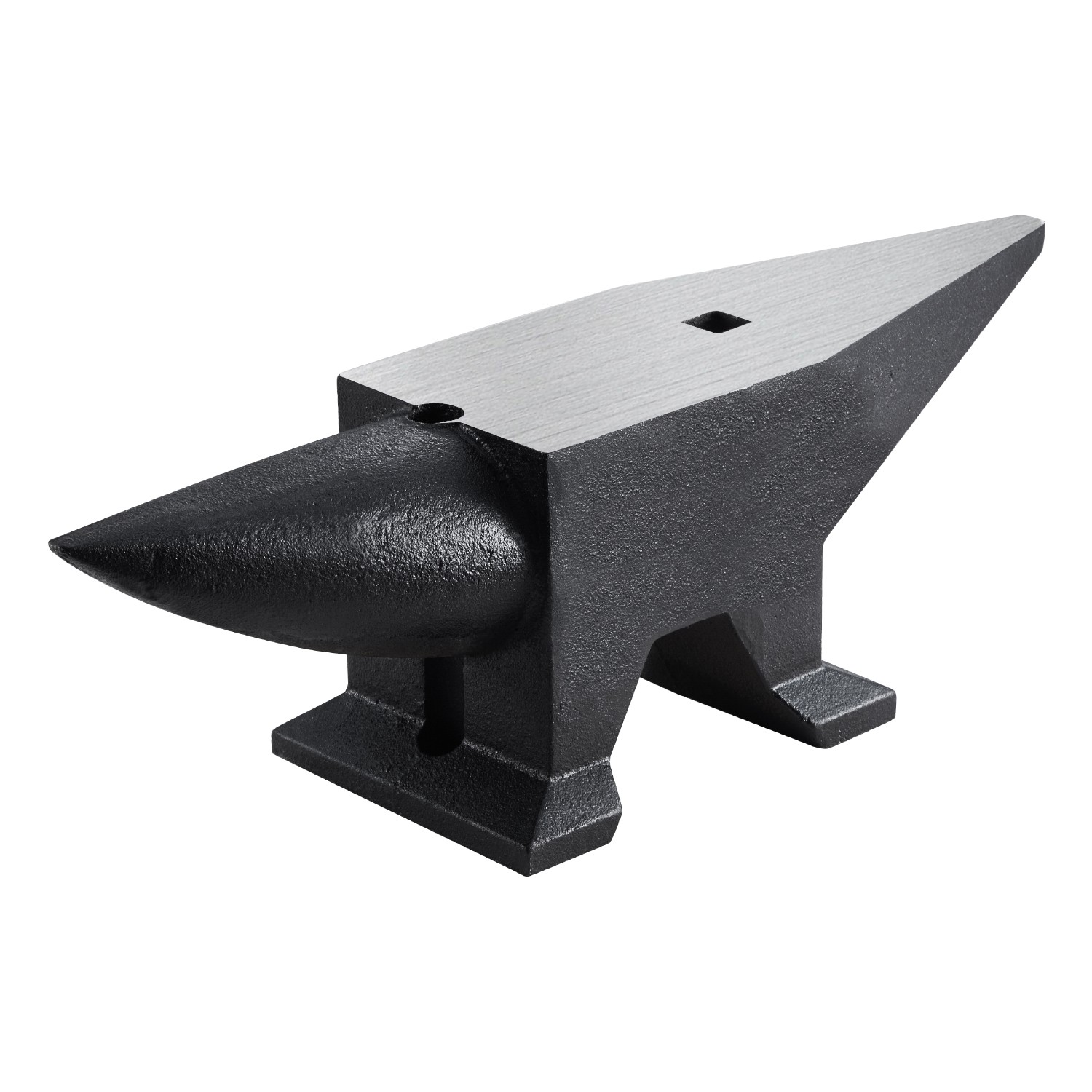 Uimoso Steel Blacksmith Anvil with Round Horn,105lbs, 2 Holes for Metal Crafting