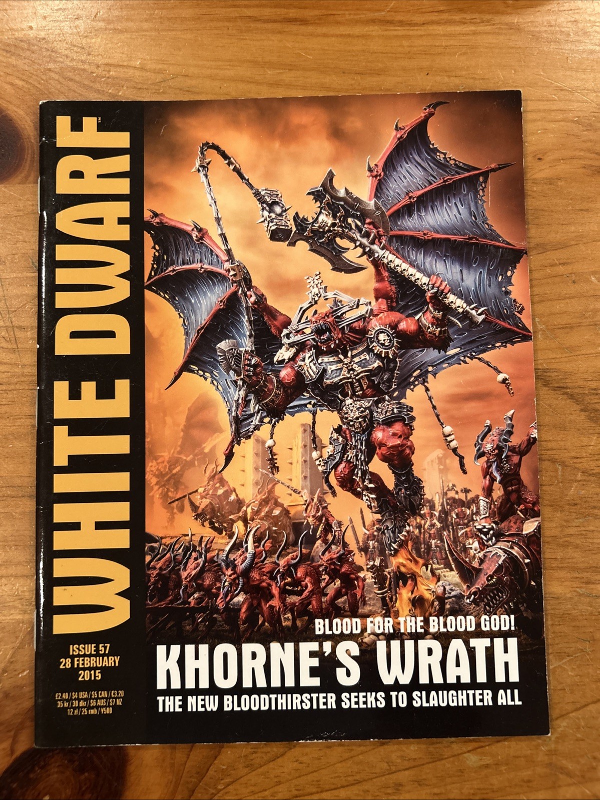 WARHAMMER MAGAZINE WHITE DWARF ISSUE #57 February 28 2015 Khorne’s Wrath