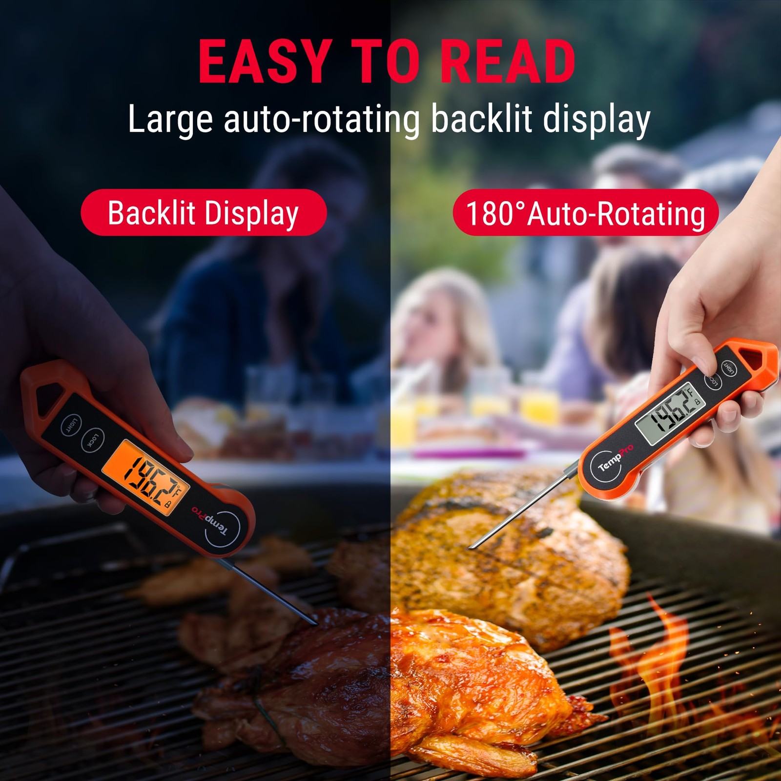 TP19H 1 Sec Digital Meat Thermometer for Cooking